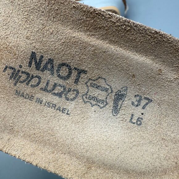 Naot Pixie Women's 6 Cork Ivory Sandals Strappy Wedge Ankle Strap Comfort Shoes - Picture 10 of 11